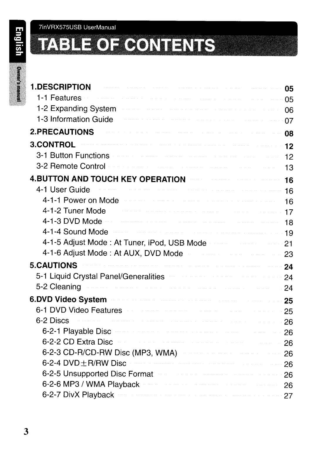 Clarion VRX575USB owner manual Iiiib 