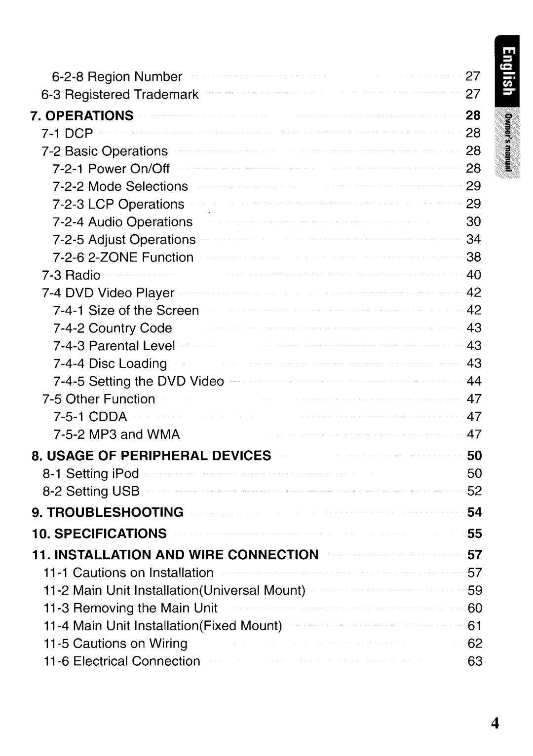 Clarion VRX575USB owner manual Usage of Peripheral Devices 