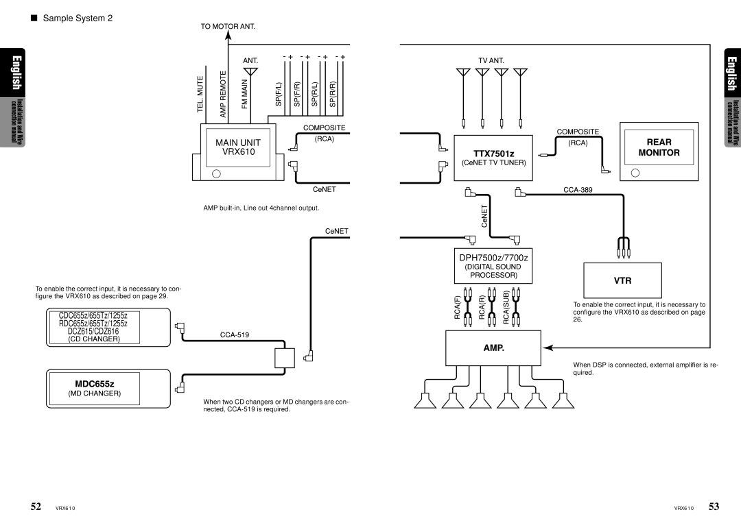 Clarion VRX610 owner manual Main Unit 