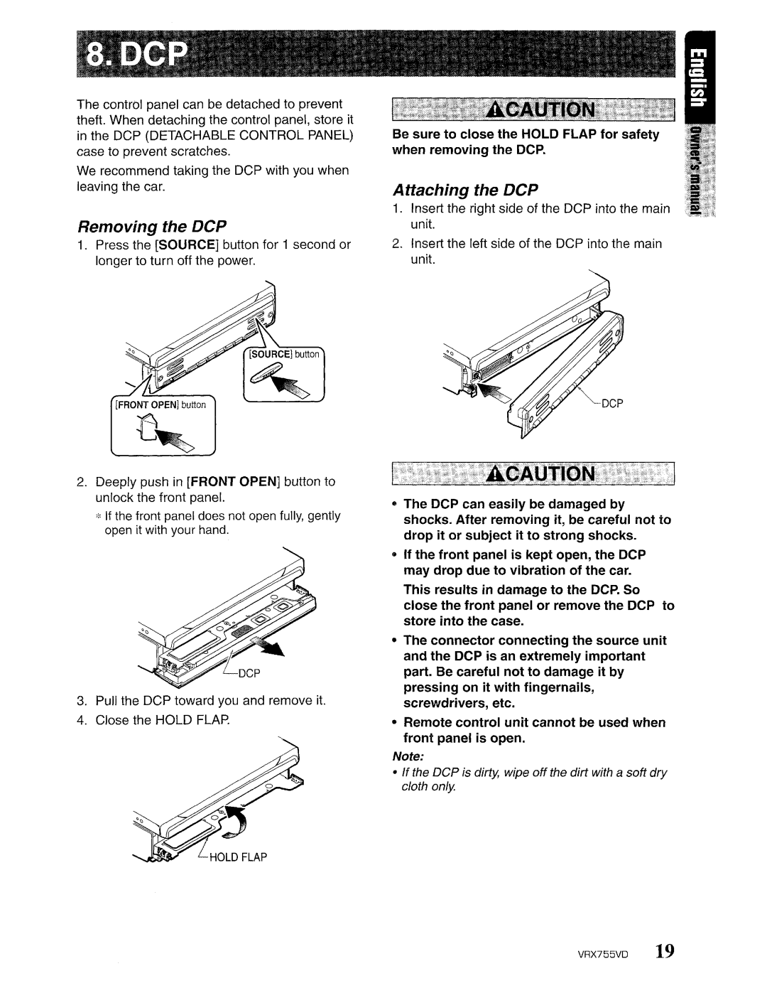 Clarion VRX755VD manual 