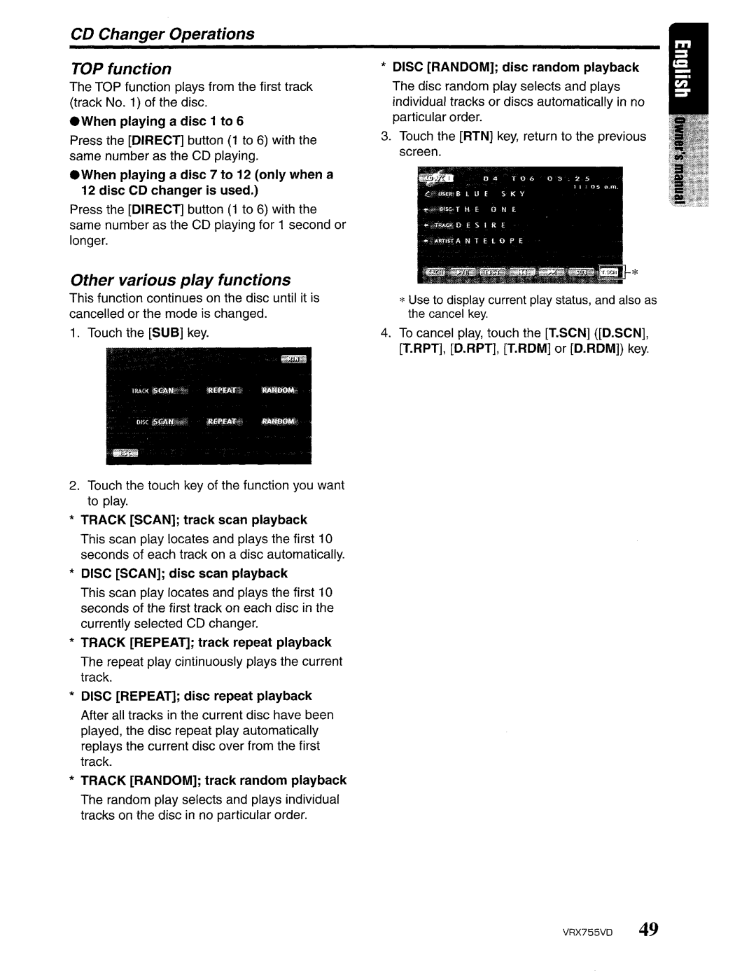 Clarion VRX755VD manual 