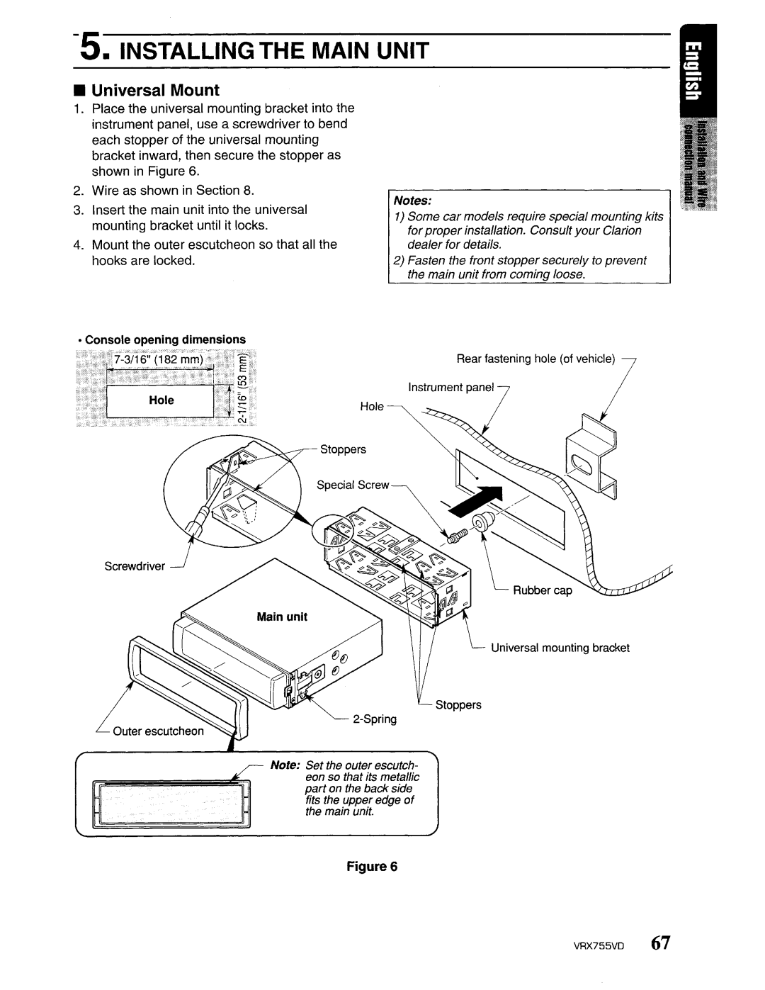 Clarion VRX755VD manual 