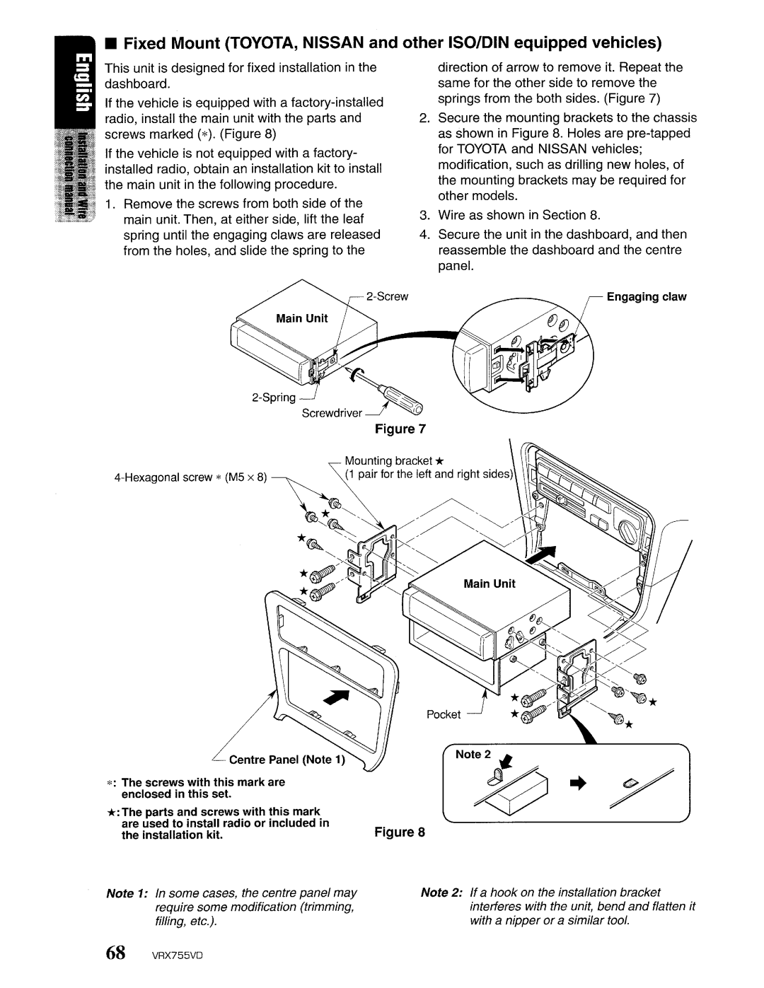 Clarion VRX755VD manual 