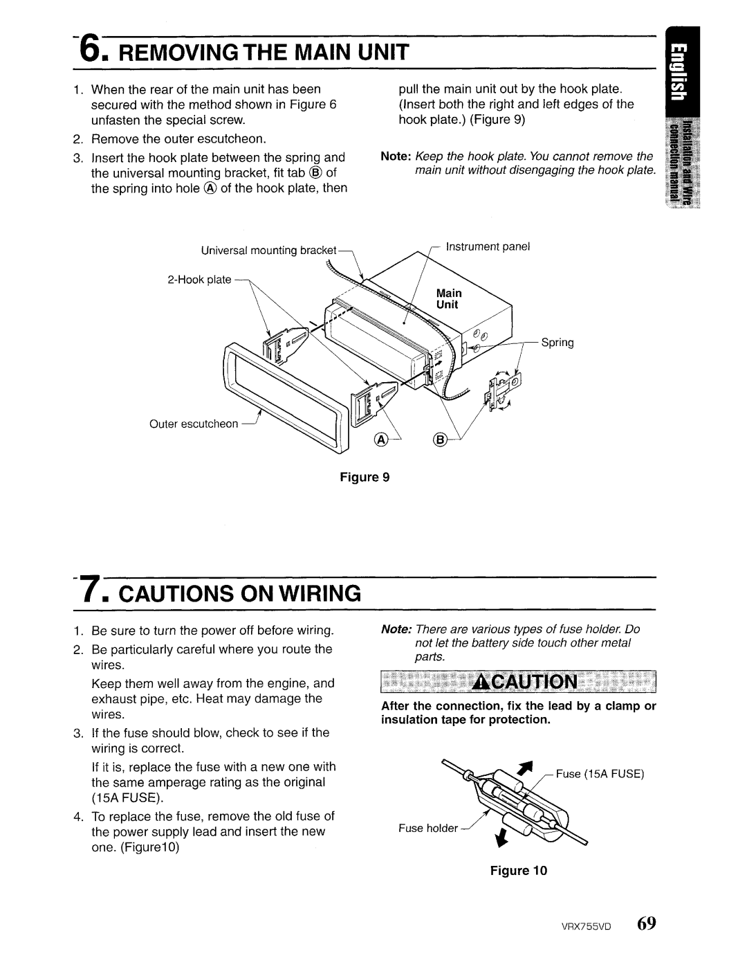 Clarion VRX755VD manual 