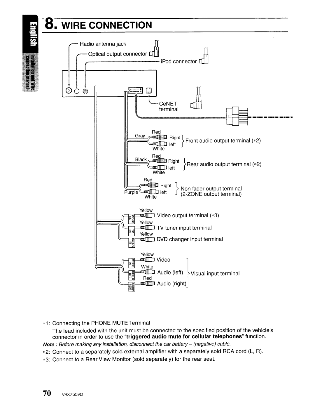 Clarion VRX755VD manual 