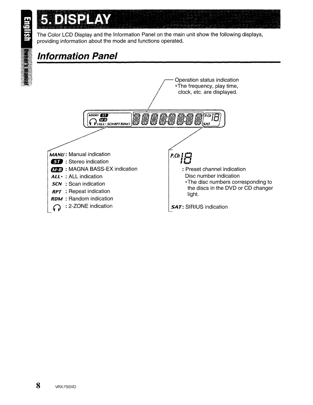 Clarion VRX755VD manual 