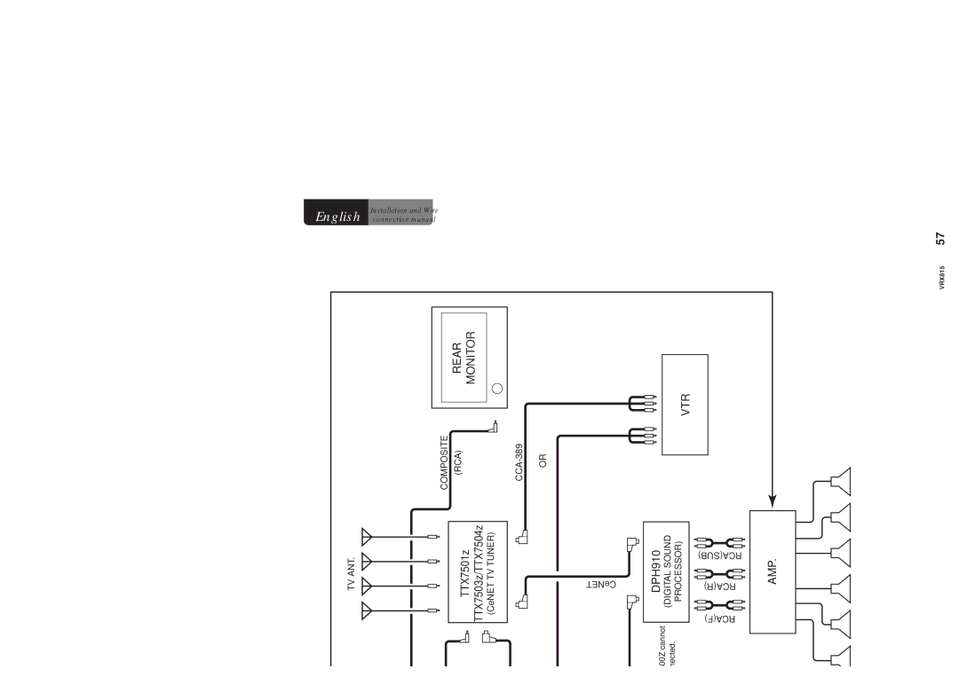 Clarion VRX815 owner manual CeNET TV Tuner, CCA-389 