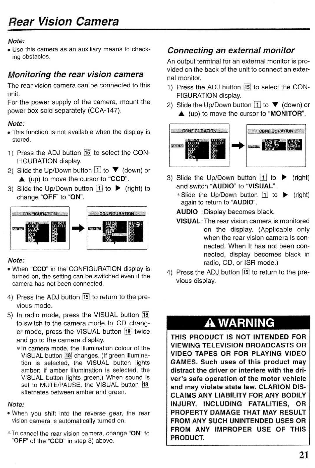 Clarion VRX8271 manual 