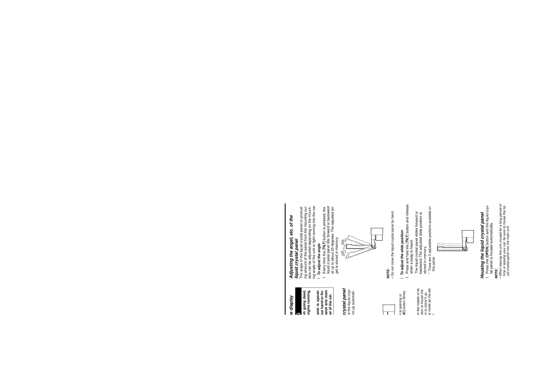 Clarion VRX925VD owner manual Basic Operations, Opening and turning the display, Standing up the liquid crystal panel 