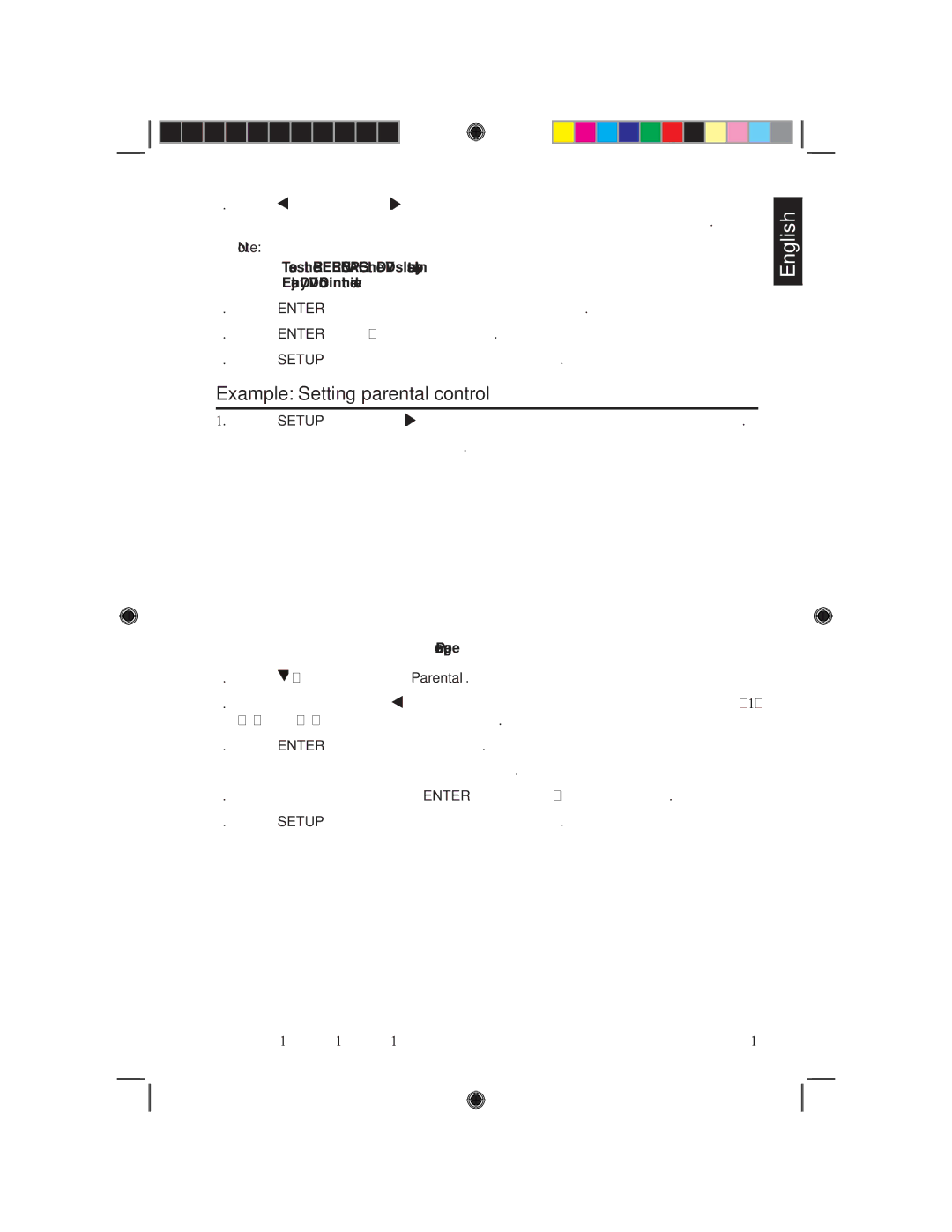 Clarion VT1500B, VT1000T, VT800B, VT1000B owner manual Example Setting parental control, Preference 