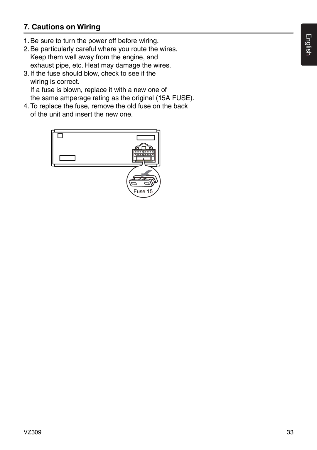 Clarion VZ309 owner manual English 