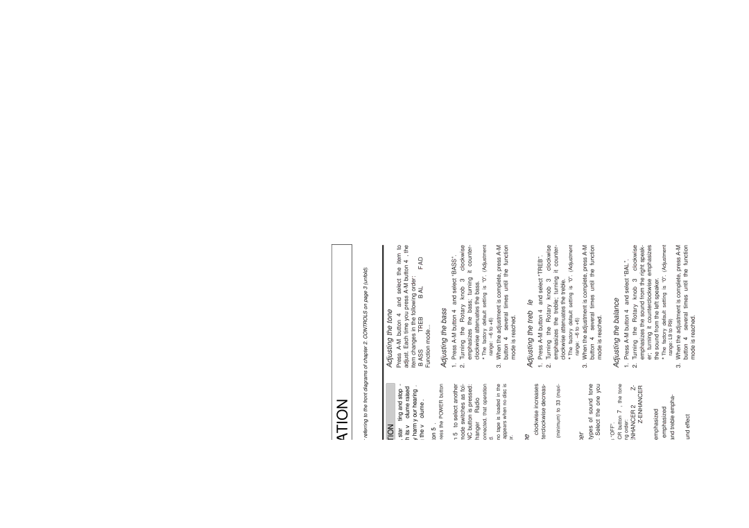 Clarion XA311 owner manual Basic Operation 