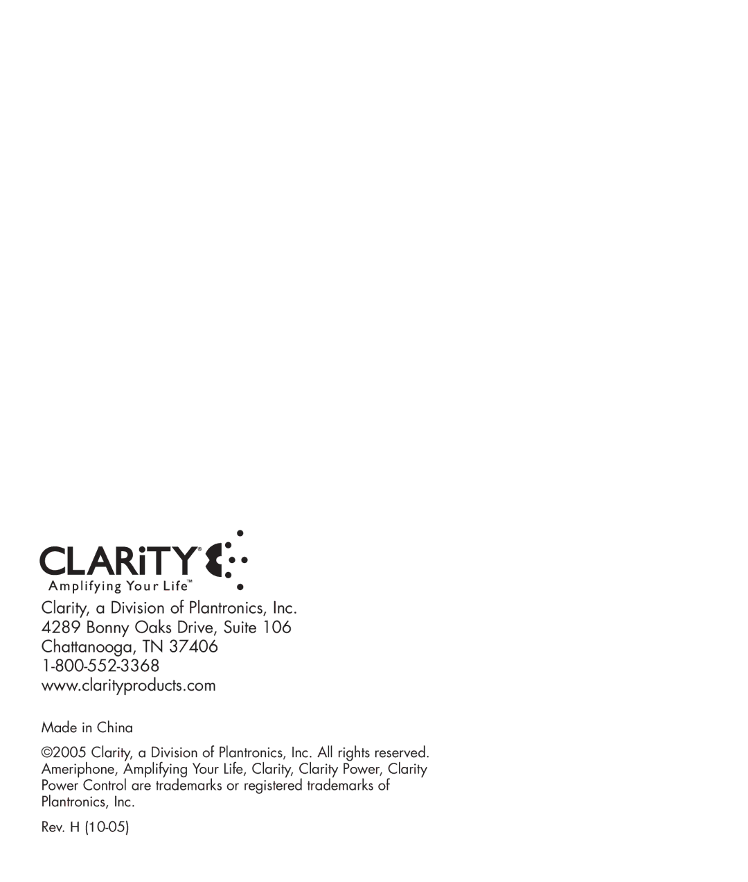 Clarity 420 manual 