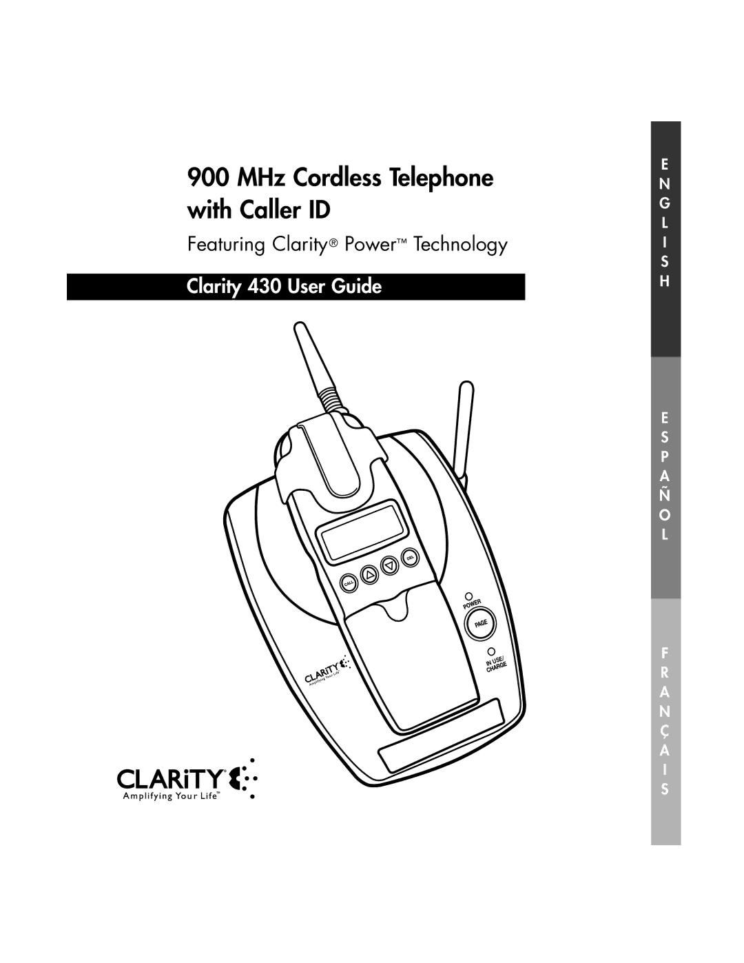 Clarity 430 manual MHz Cordless Telephone with Caller ID 