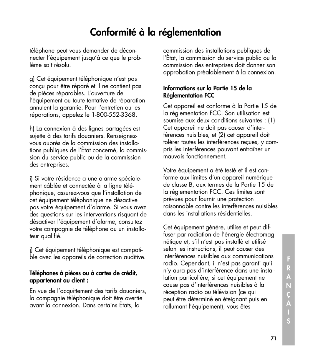 Clarity 435 manual Commission des installations publiques de 