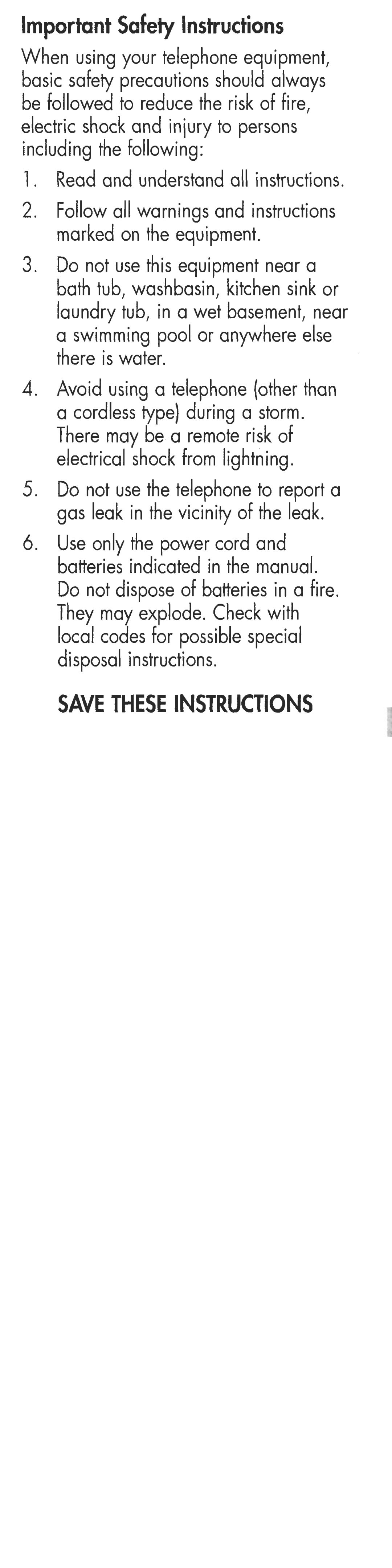 Clarity 51361001 manual Important Safety Instructions 