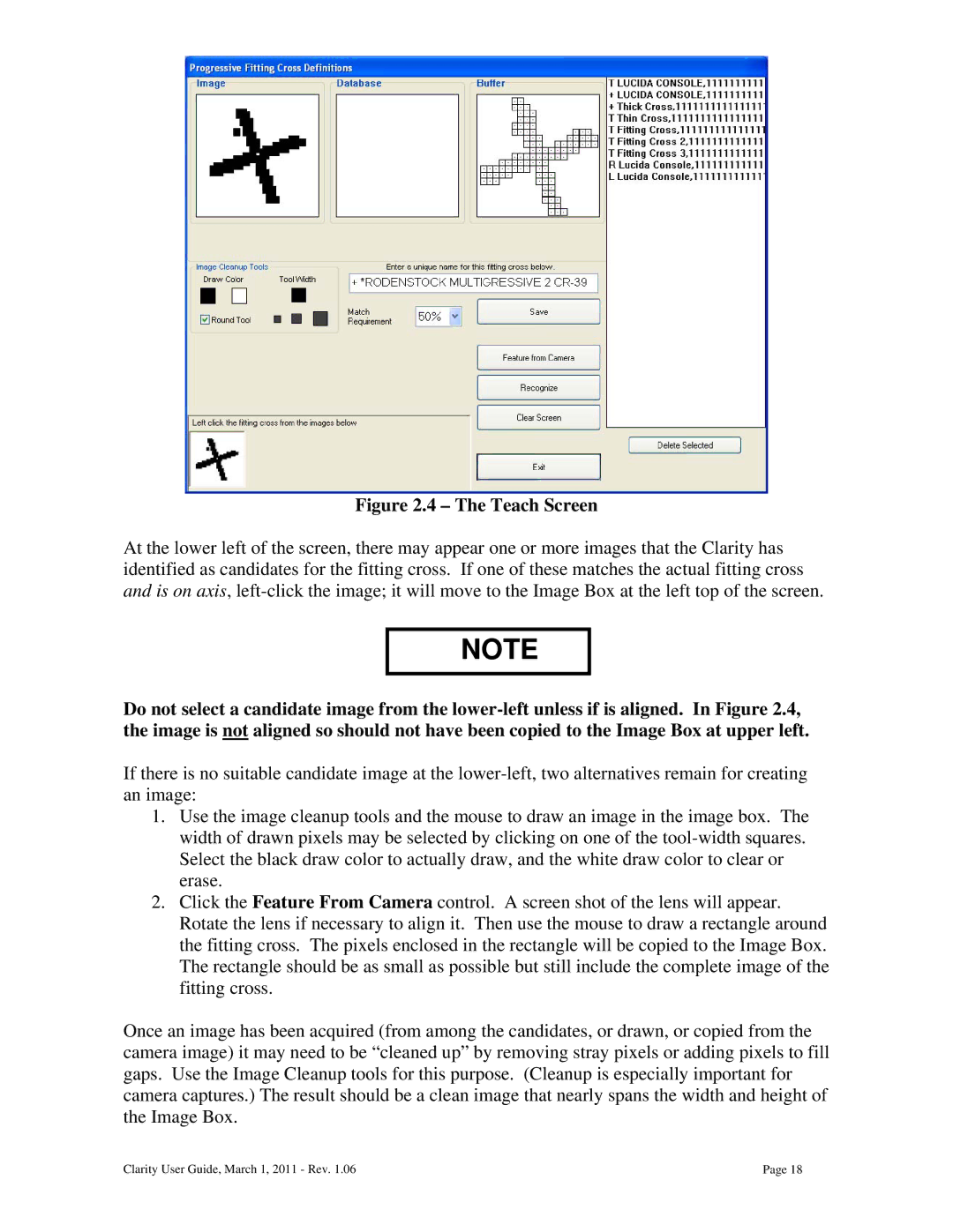 Clarity 87392-11 manual Teach Screen 