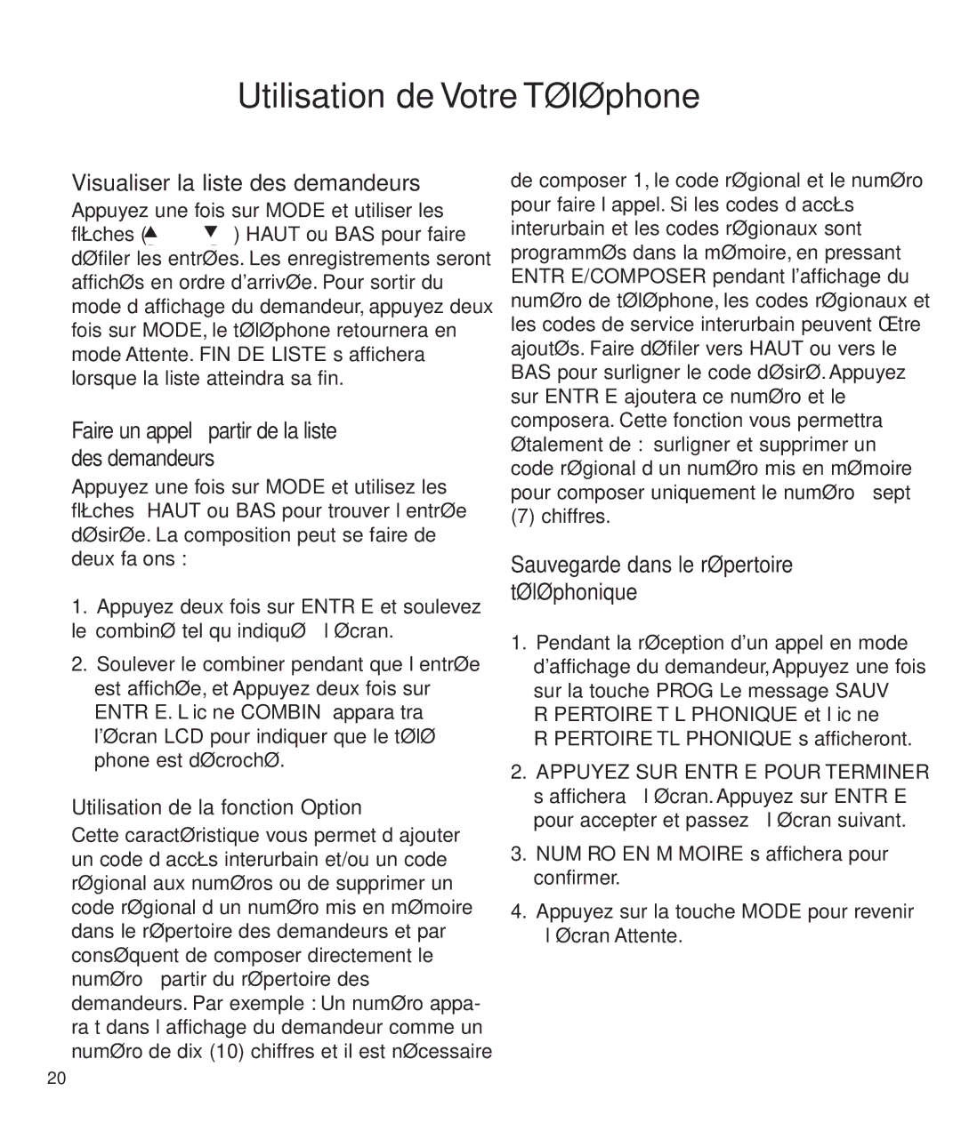 Clarity c2210 manual Visualiser la liste des demandeurs, Faire un appel à partir de la liste des demandeurs 