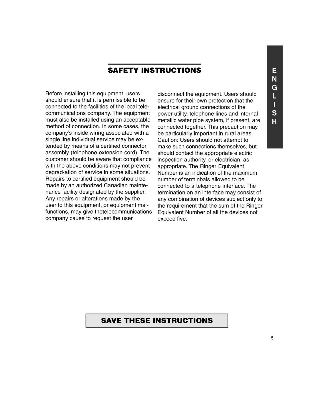 Clarity C320 manual Safety Instructions 