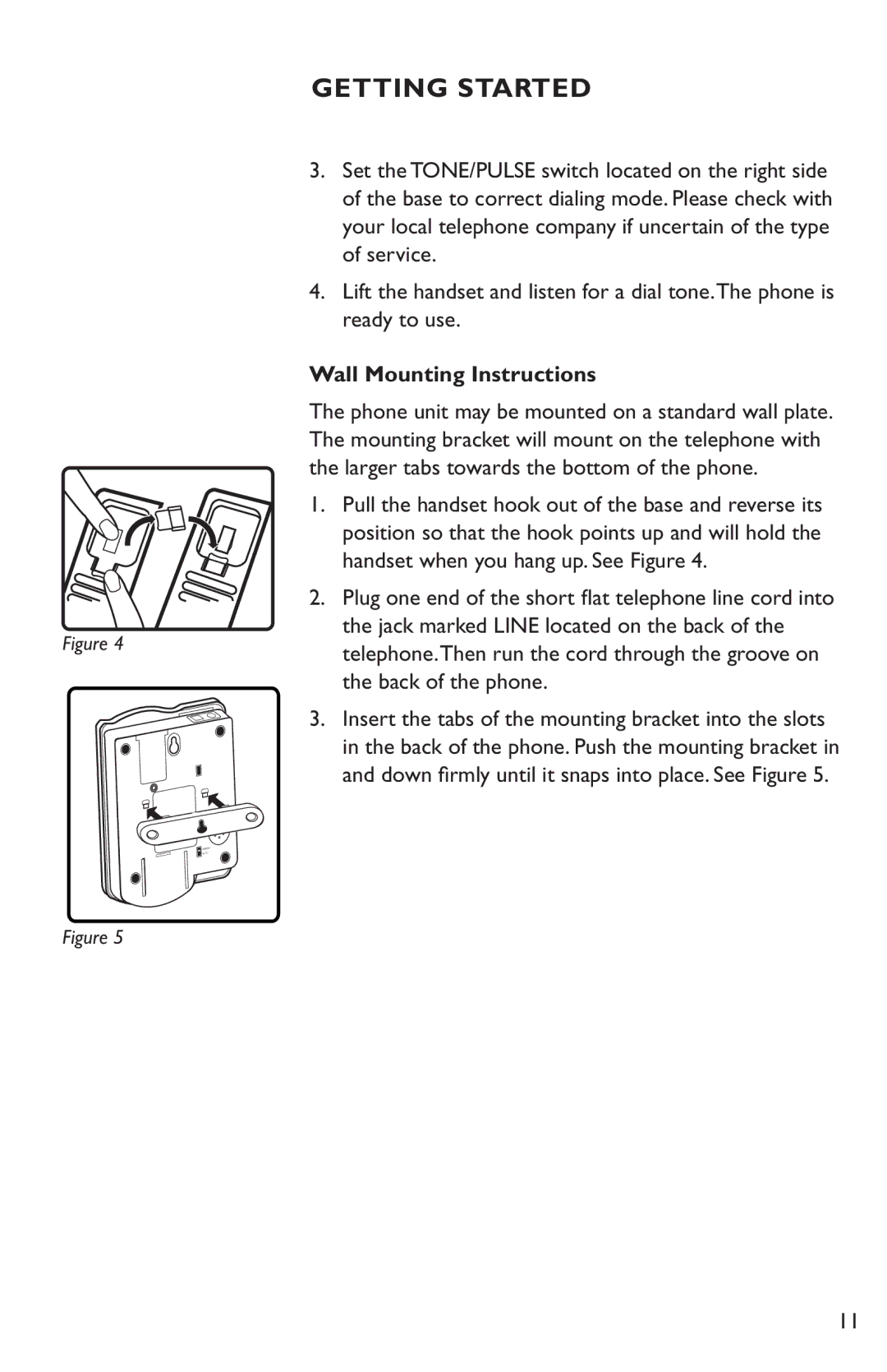 Clarity C35 manual Wall Mounting Instructions 