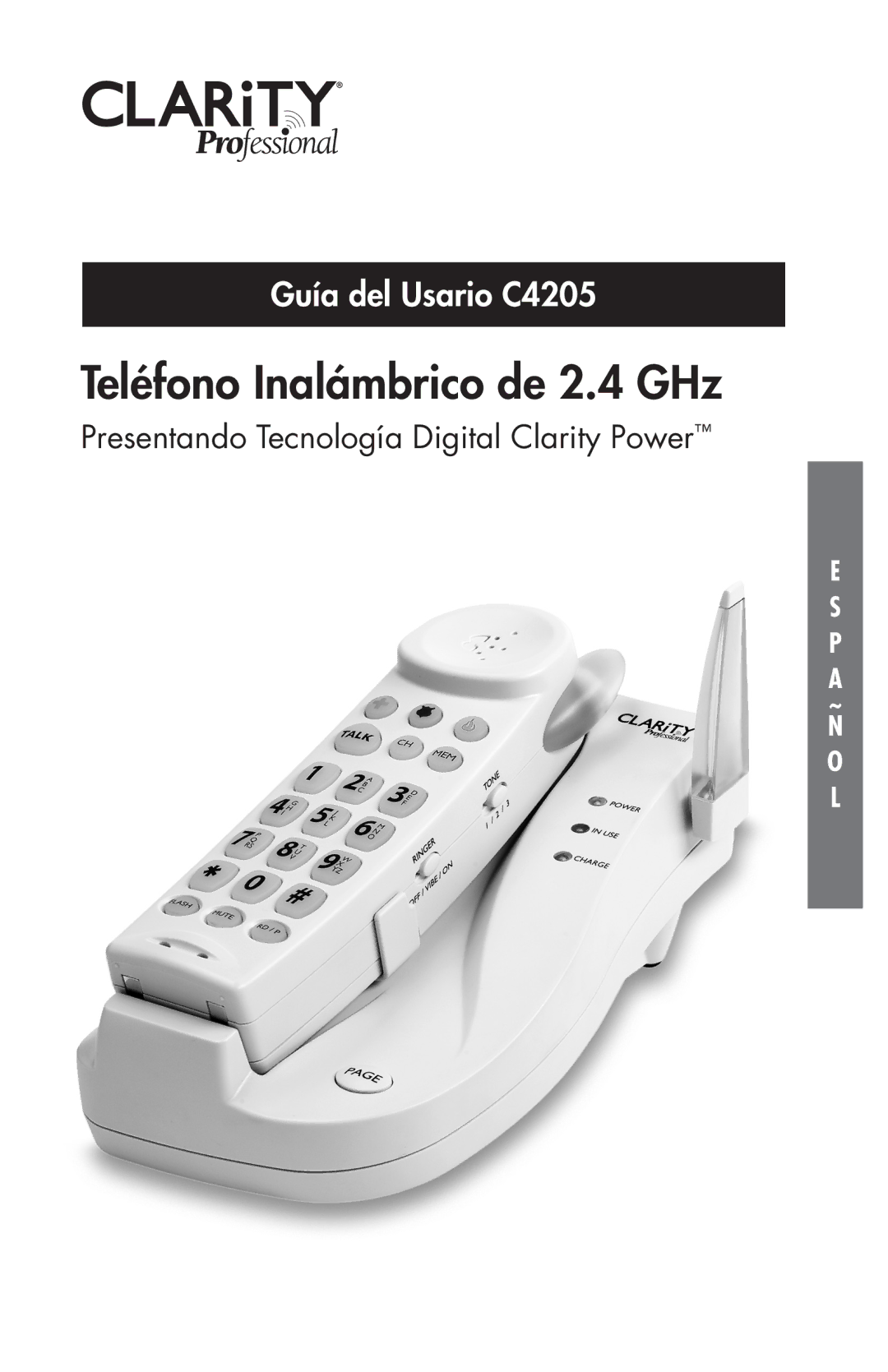 Clarity C4205 manual Teléfono Inalámbrico de 2.4 GHz 