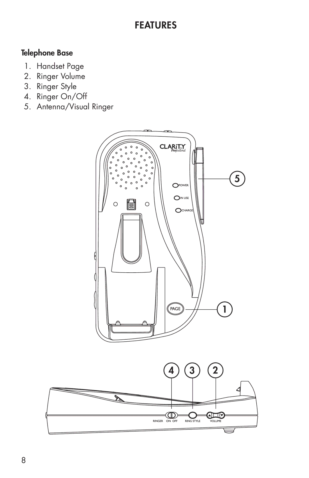 Clarity C4205 manual Features 