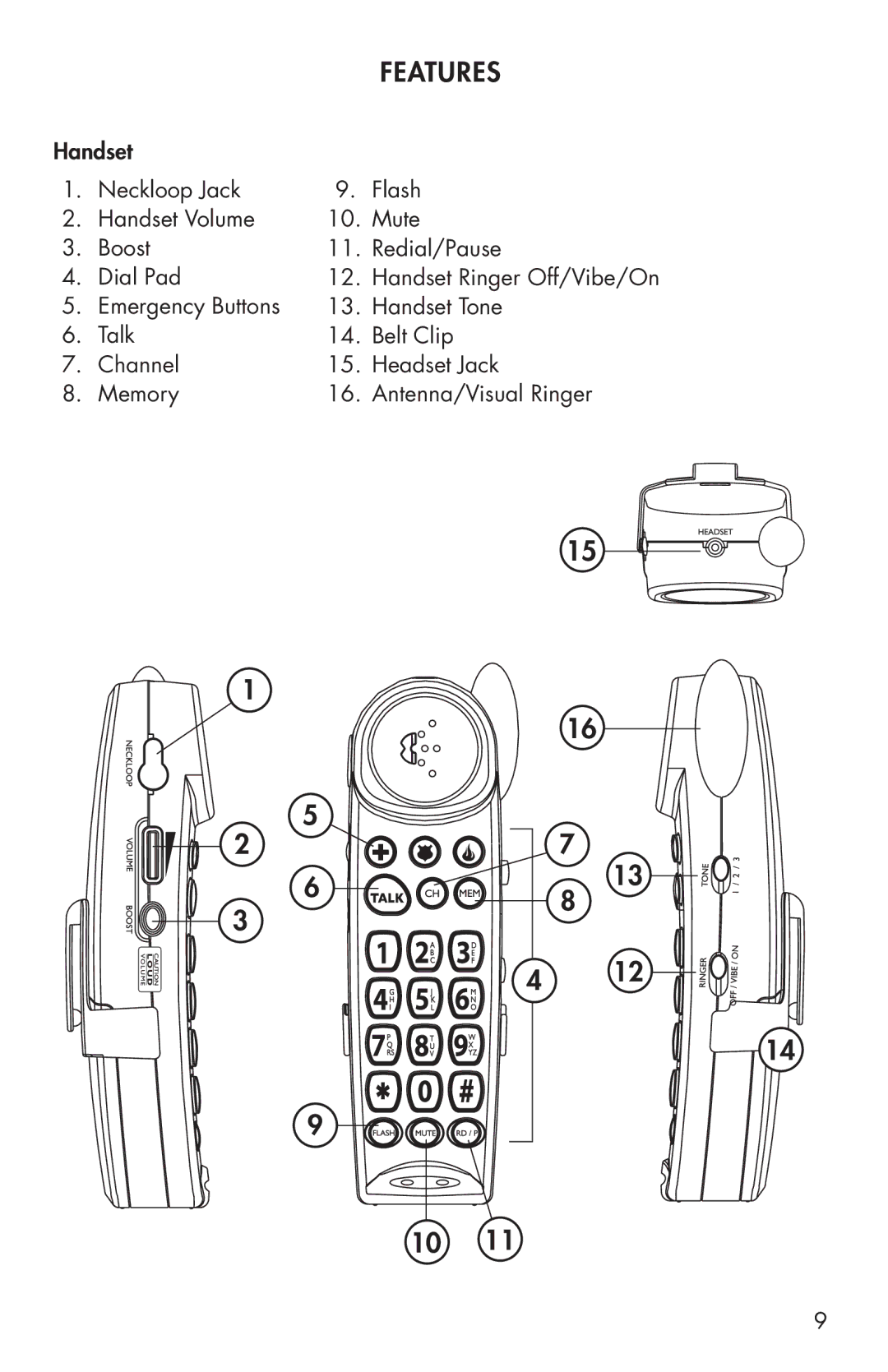 Clarity C4205 manual Features 