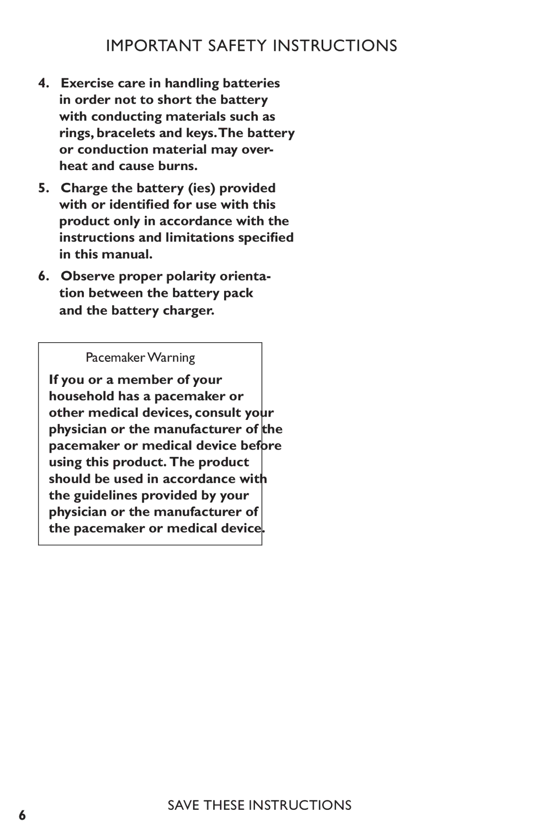 Clarity C4230 manual Pacemaker Warning 