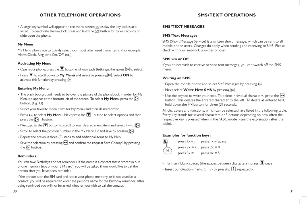 Clarity C900 manual SMS/TEXT operations 