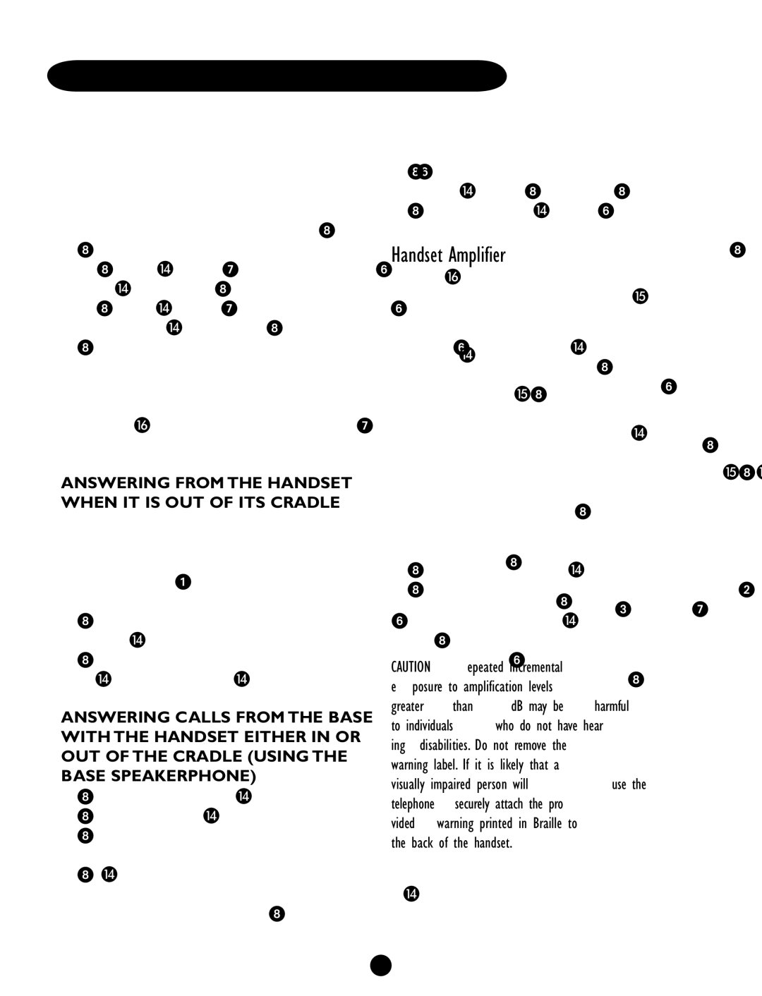 Clarity CLS 45i operating instructions Handset Amplifier 