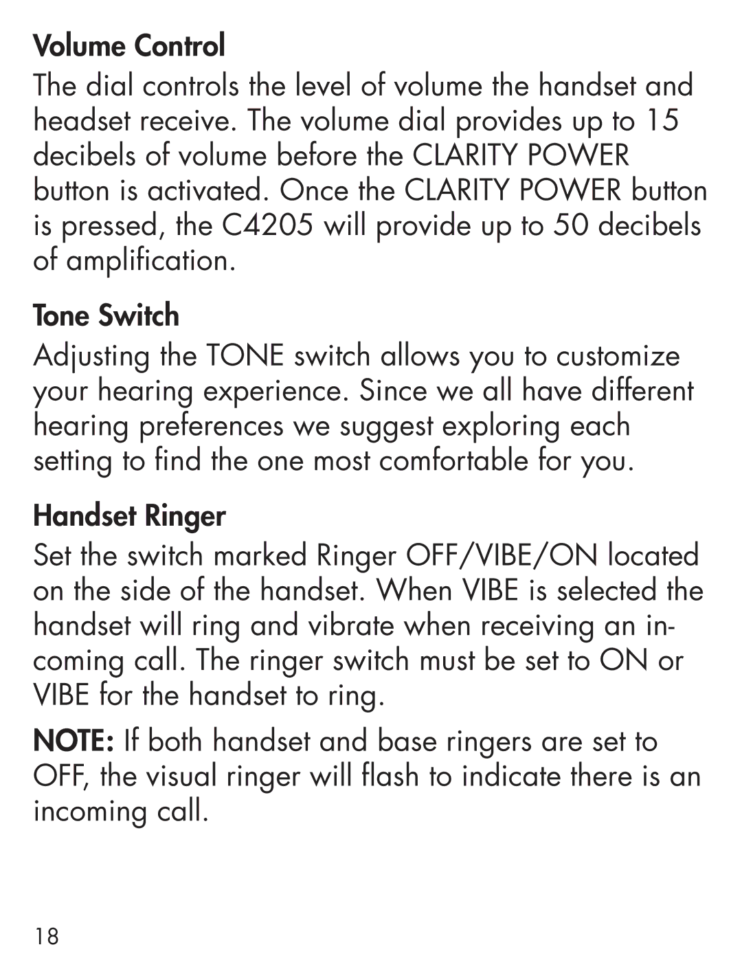 Clarity Cordless Telephone manual 