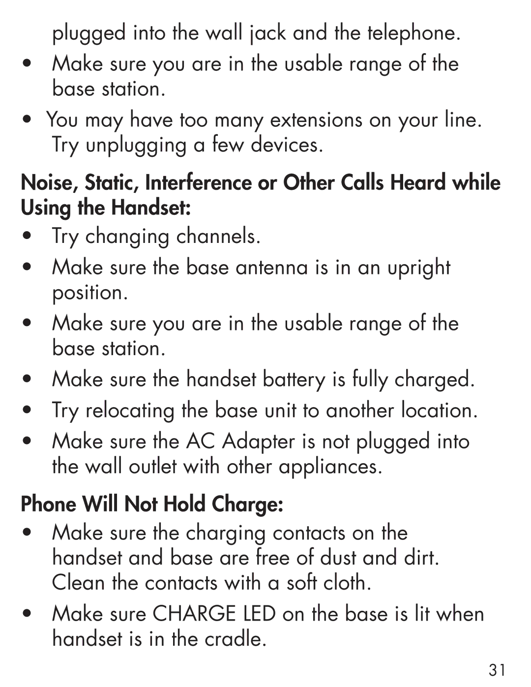 Clarity Cordless Telephone manual 