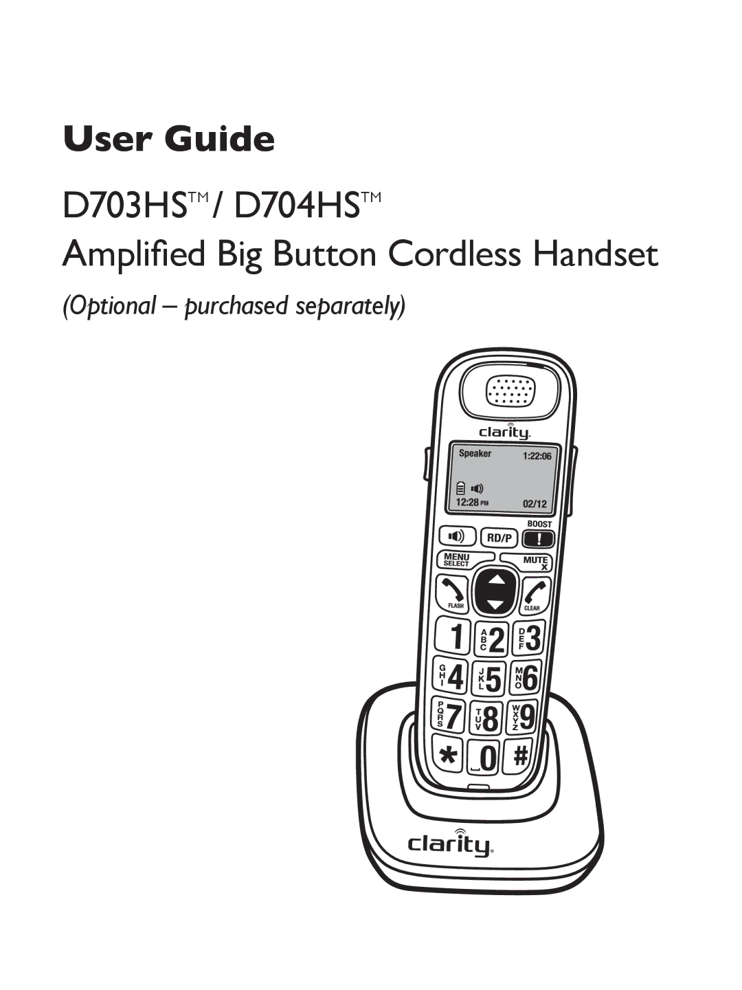 Clarity E814 manual D703HSTM / D704HSTM 