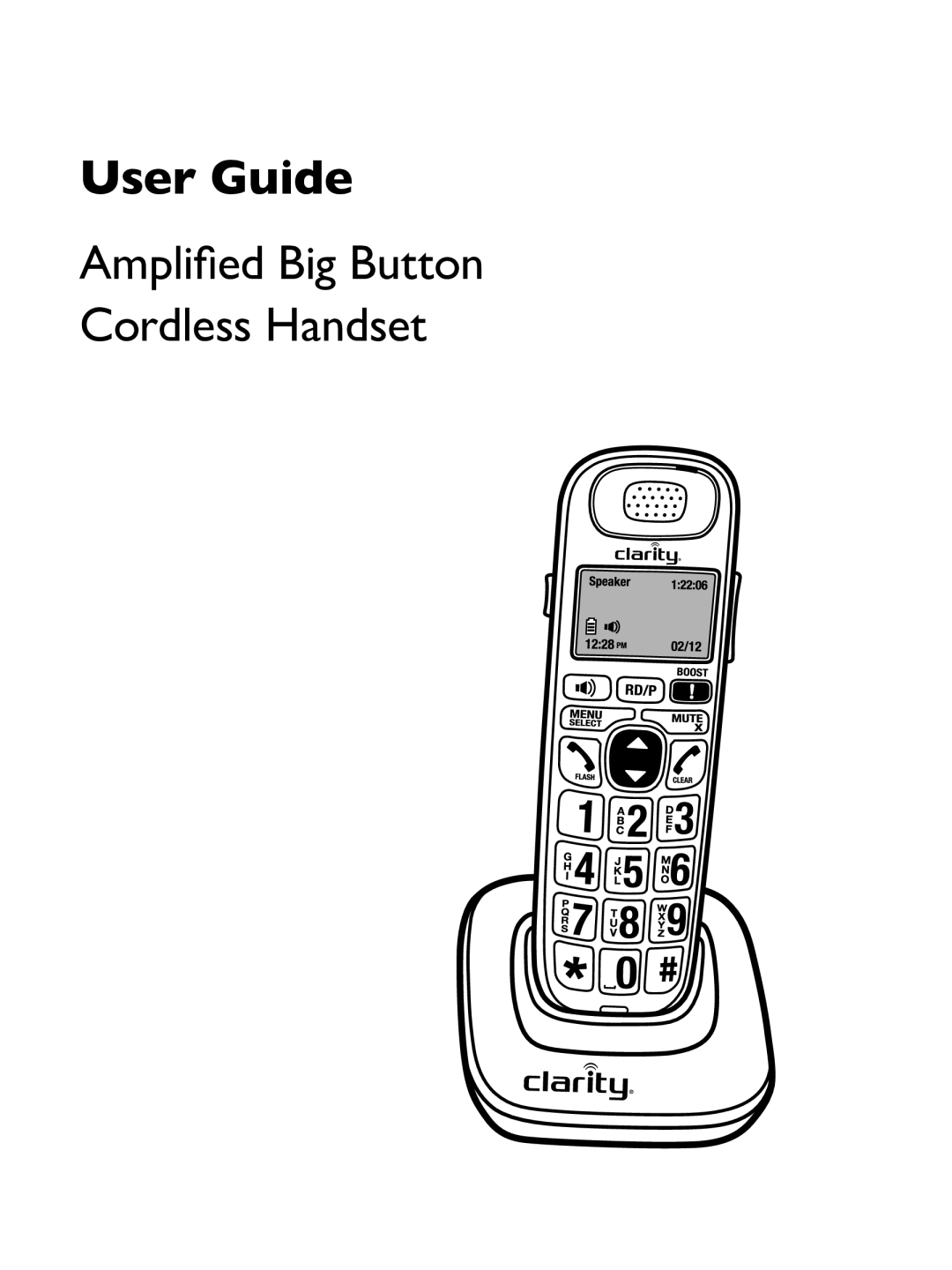 Clarity E814CC manual Amplified Big Button Cordless Handset 