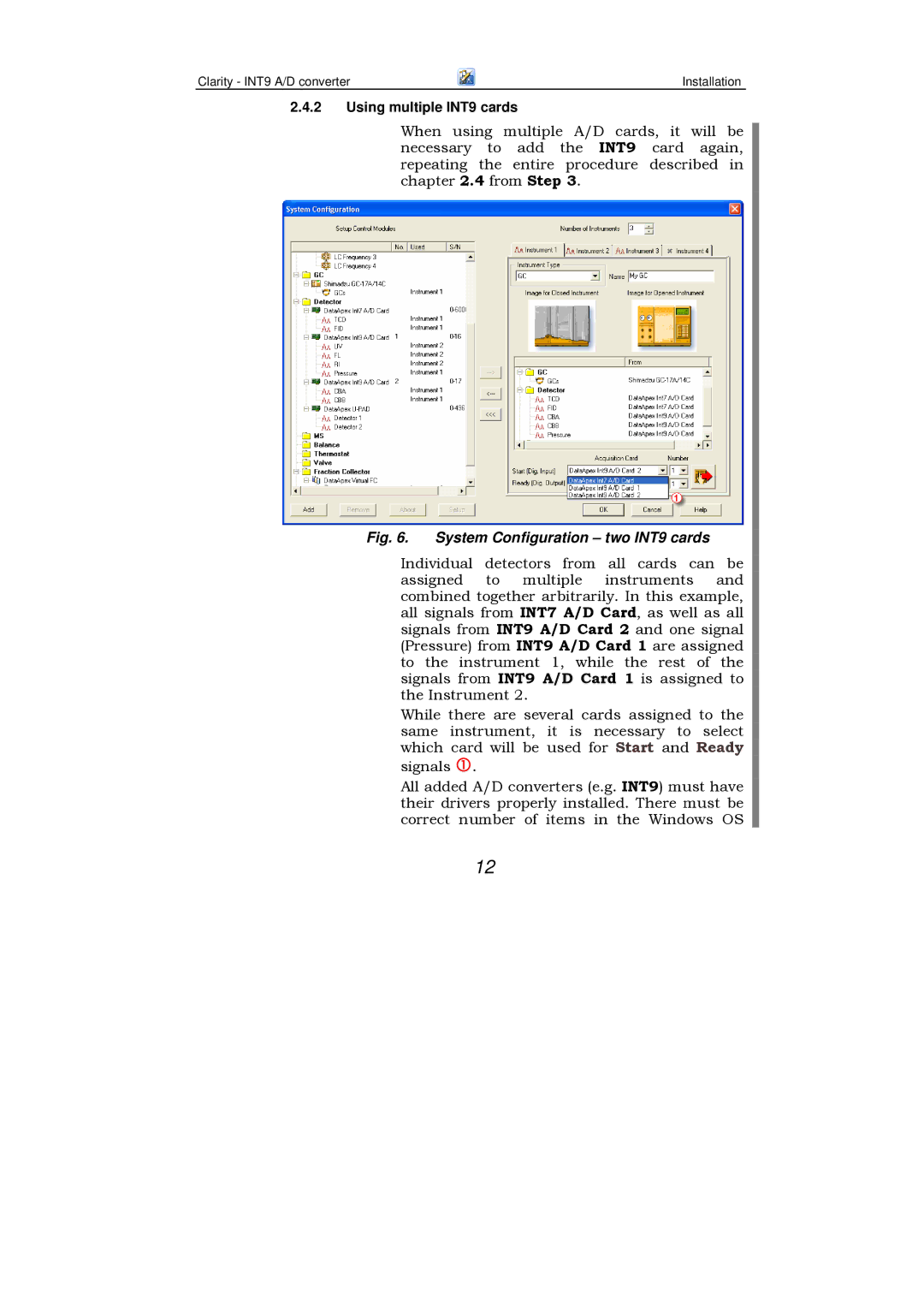 Clarity manual System Configuration two INT9 cards 