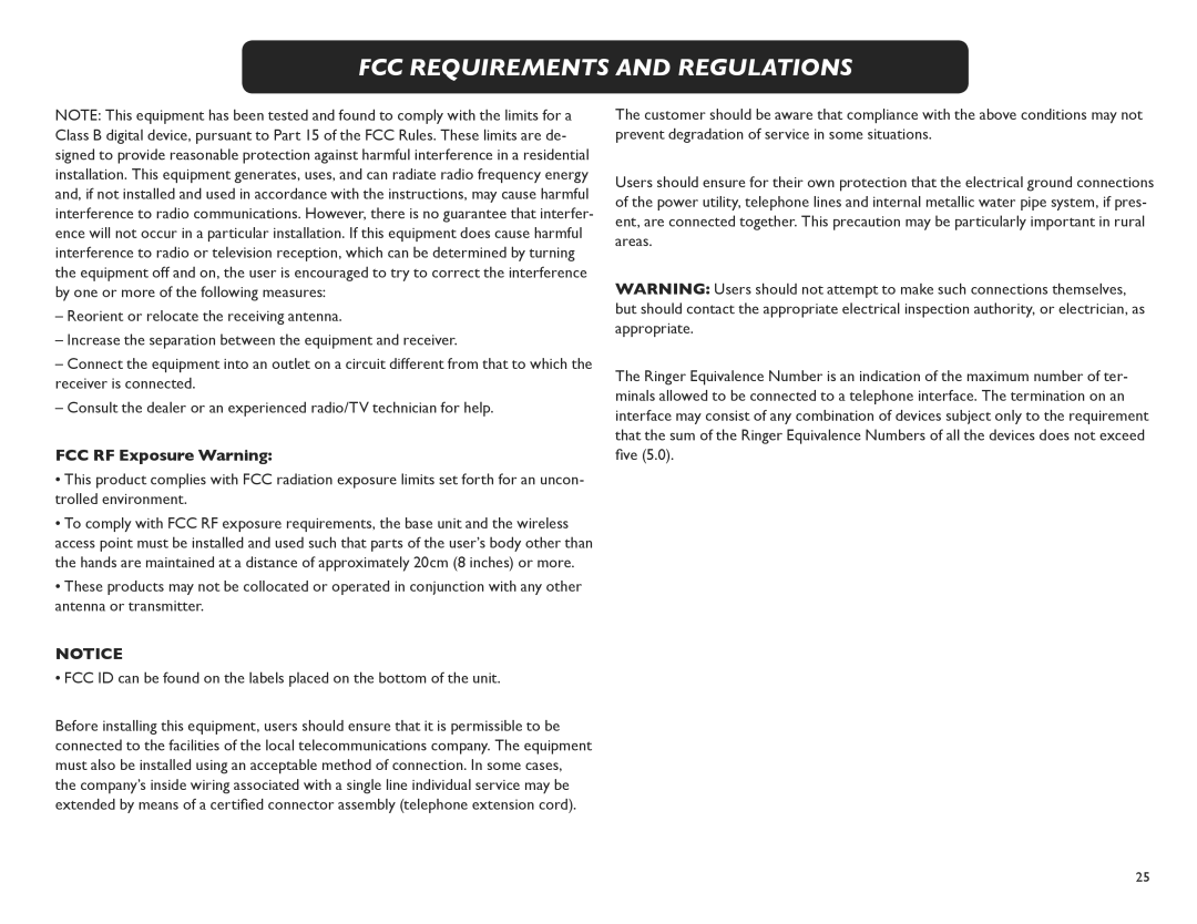 Clarity M175C manual FCC RF Exposure Warning 