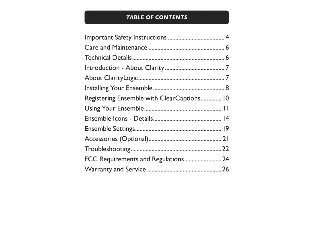 Clarity M175C manual FCC Requirements and Regulations 