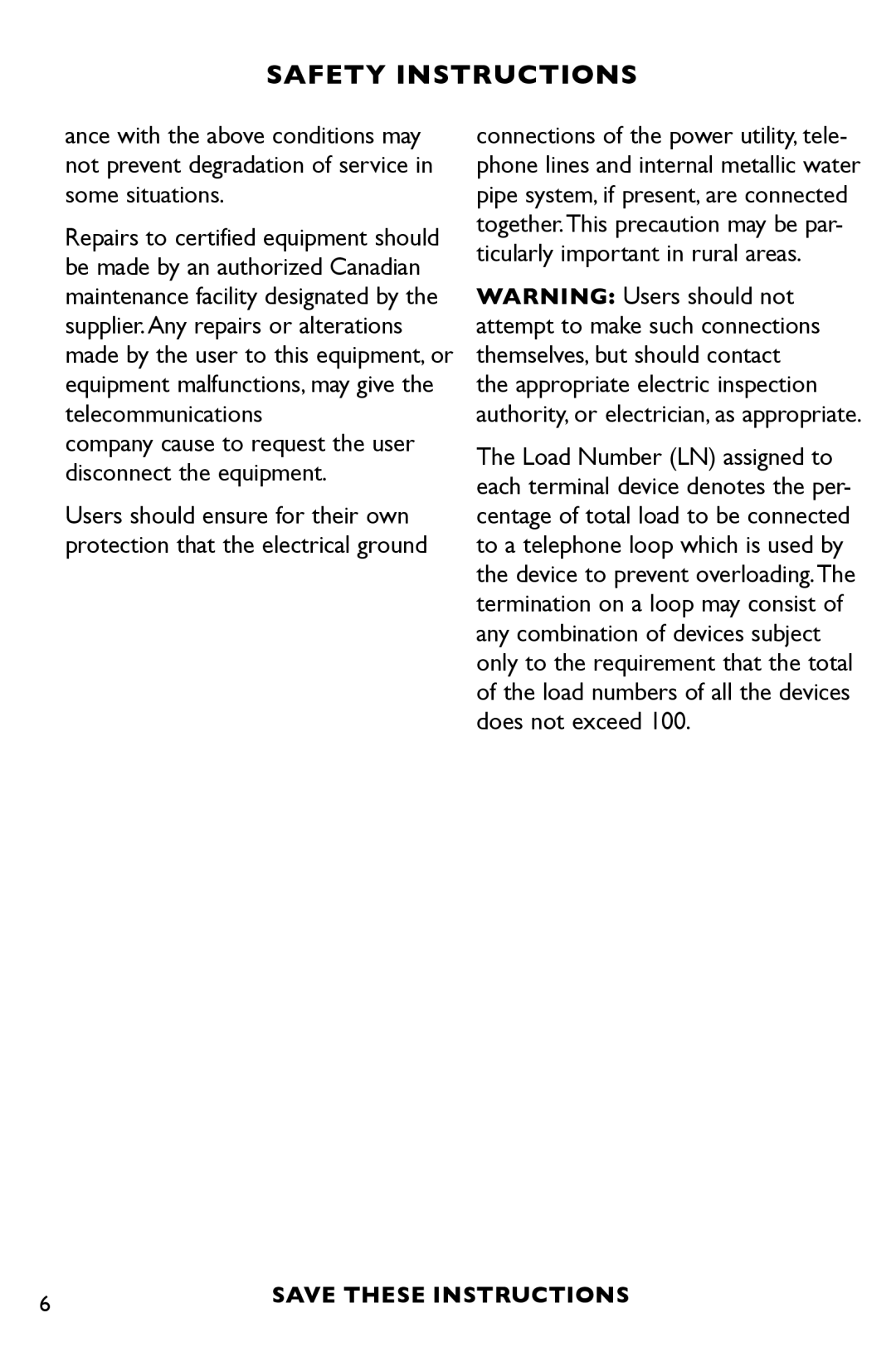 Clarity P300 manual Company cause to request the user disconnect the equipment 