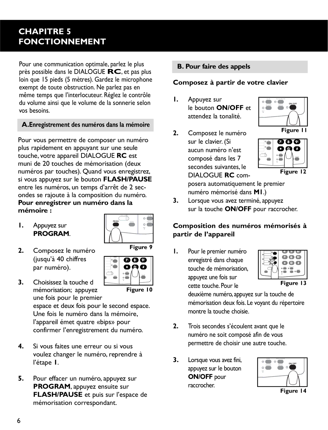 Clarity RC200, RC100 Chapitre Fonctionnement, Pour faire des appels Composez à partir de votre clavier 