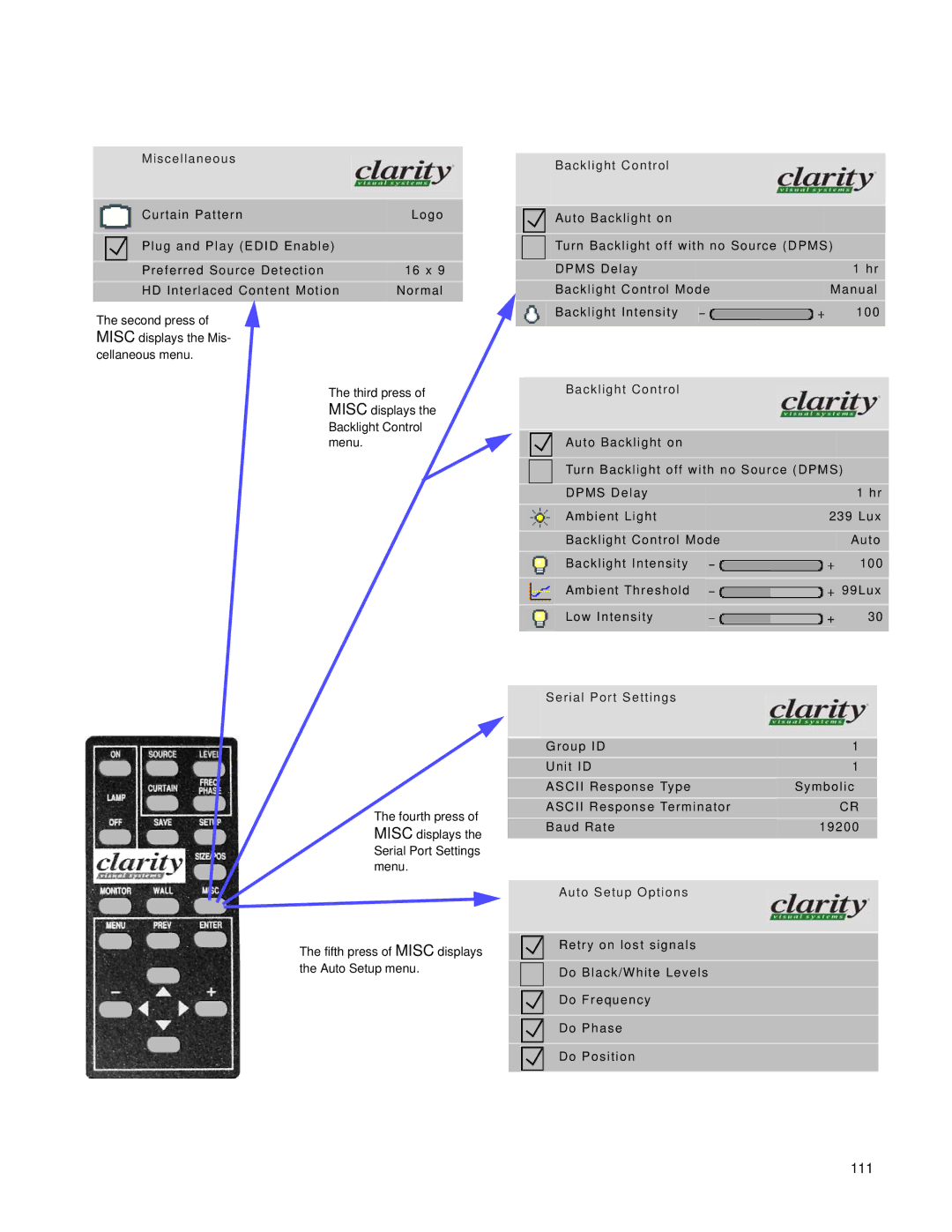 Clarity SN-4620-1080 manual 111 