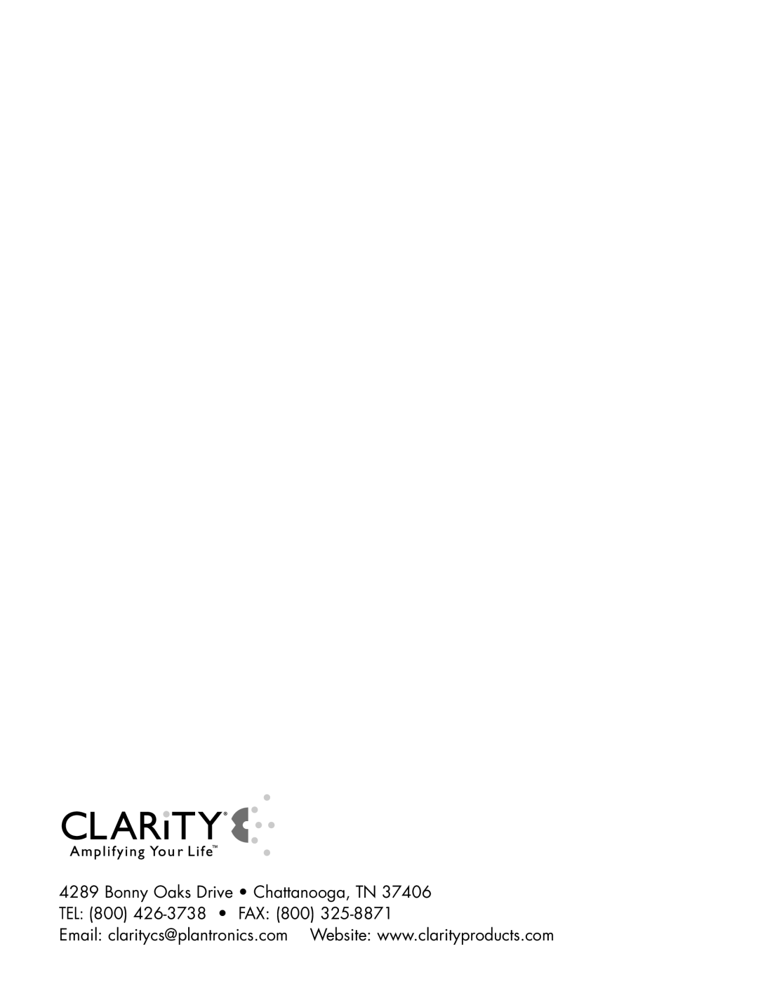 Clarity Telephone manual 