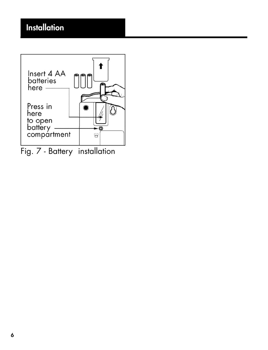 Clarity Telephone manual Battery installation 