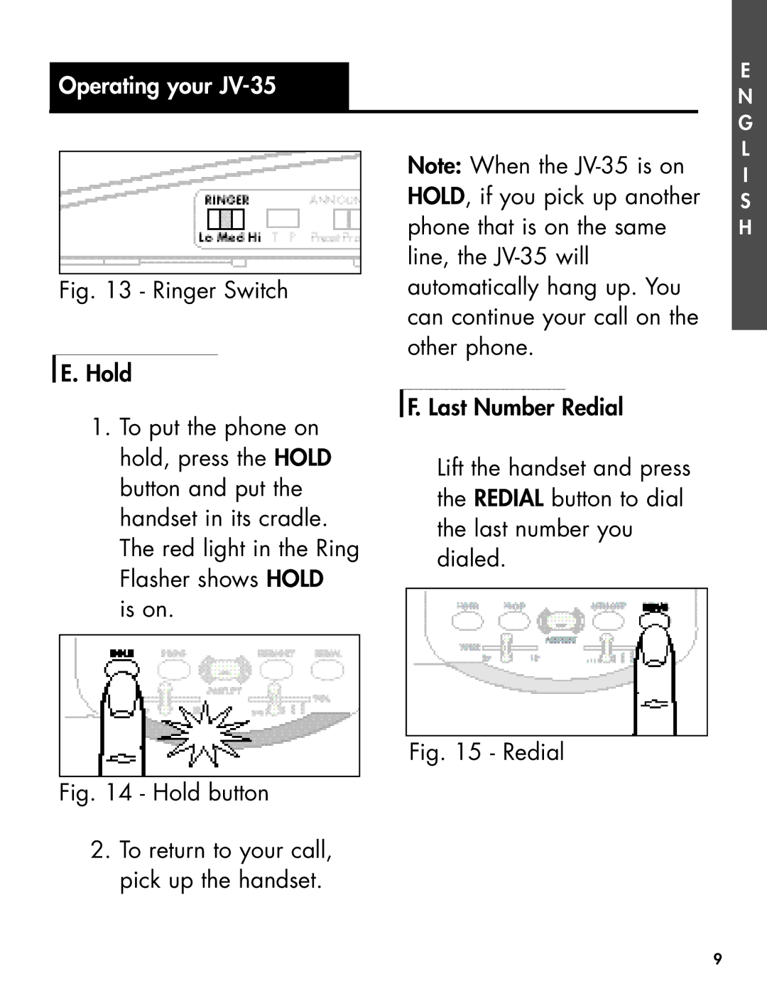 Clarity Telephone manual Redial 