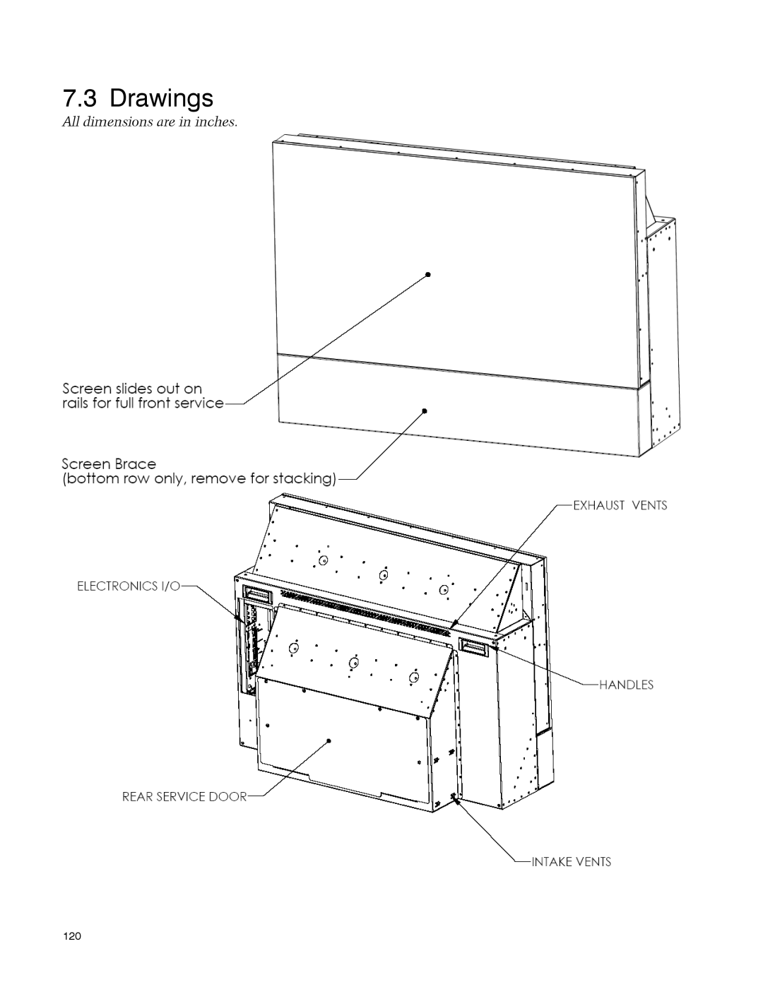 Clarity WN-5040-720 manual Drawings, All dimensions are in inches 