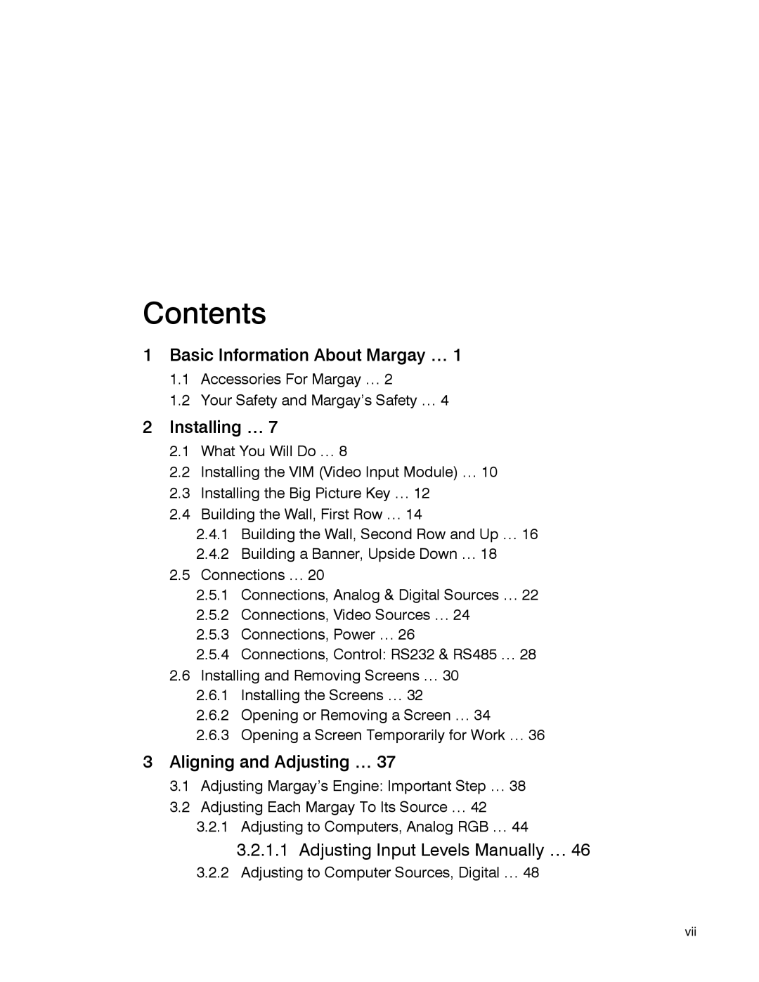 Clarity WN-5040-720 manual Contents 