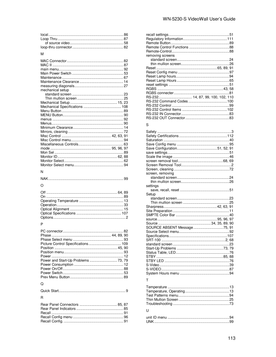 Clarity WN=5230-S manual 113 