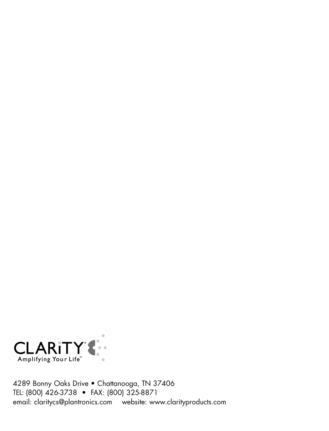 Clarity XL-25S manual 