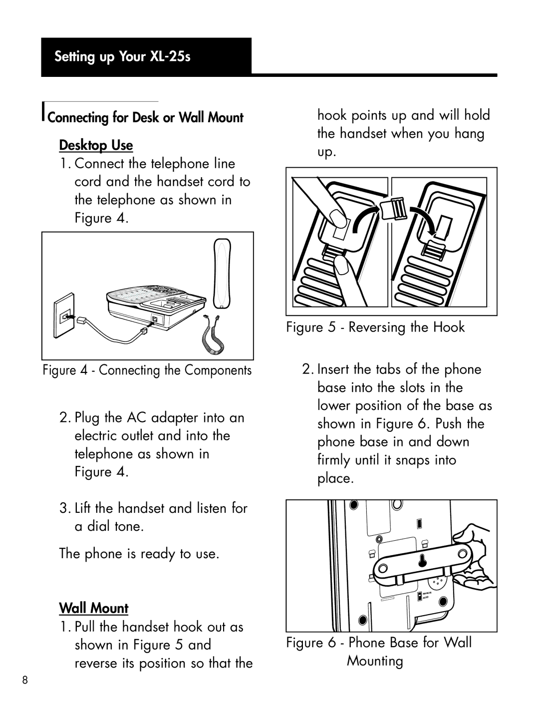 Clarity XL-25S manual Reversing the Hook 