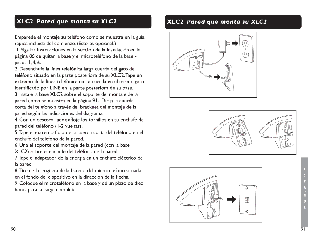 Clarity manual XLC2 Pared que monta su XLC2 