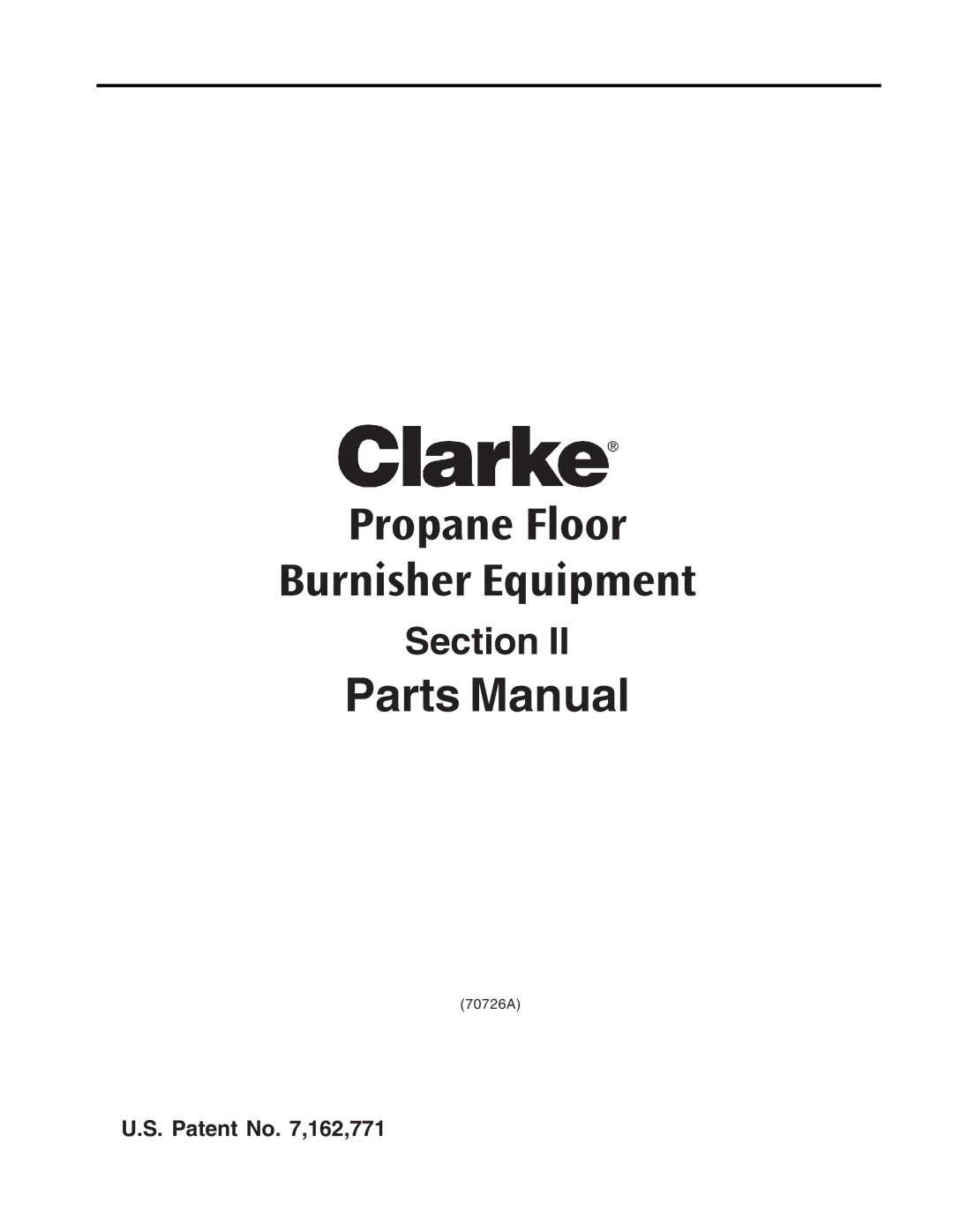 Clarke manuel dutilisation Propane Floor Burnisher Equipment 